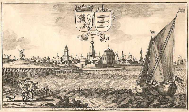 Gezicht op Enkhuizen 1674